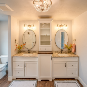 Modern bathroom vanity installation by local plumber in Doylestown, PA